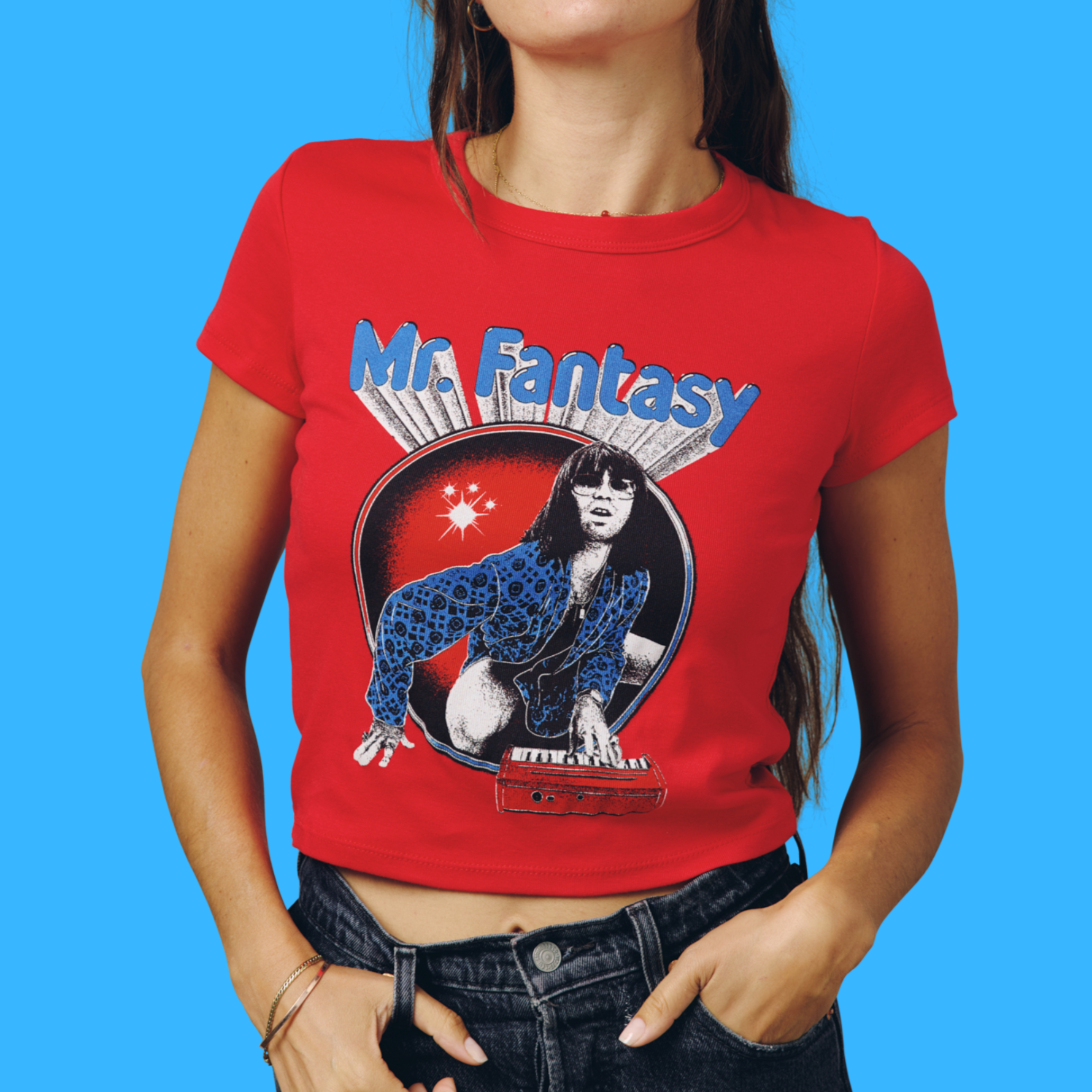 Mr. Fantasy Red Piano Baby Tee