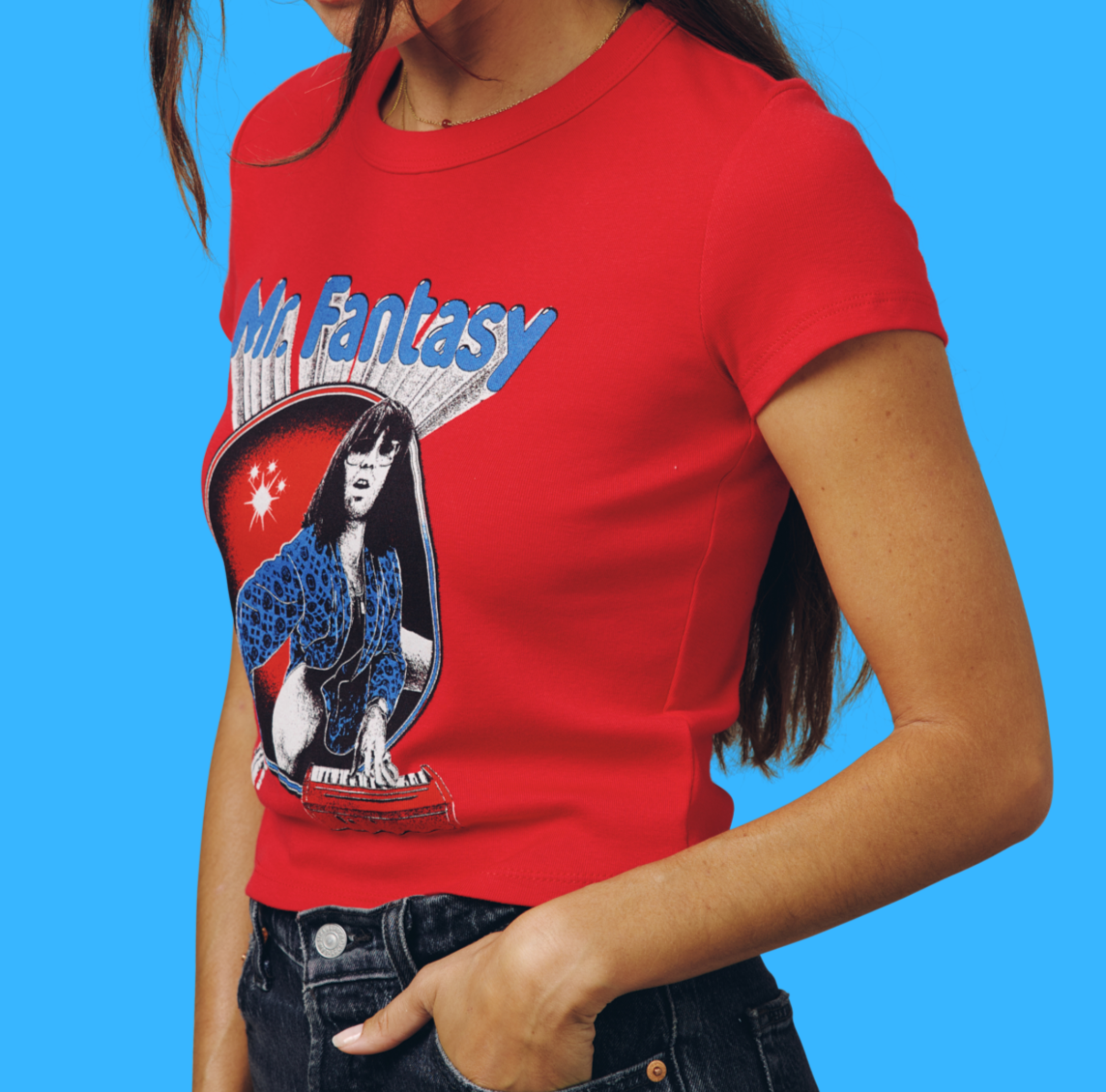 Mr. Fantasy Red Piano Baby Tee