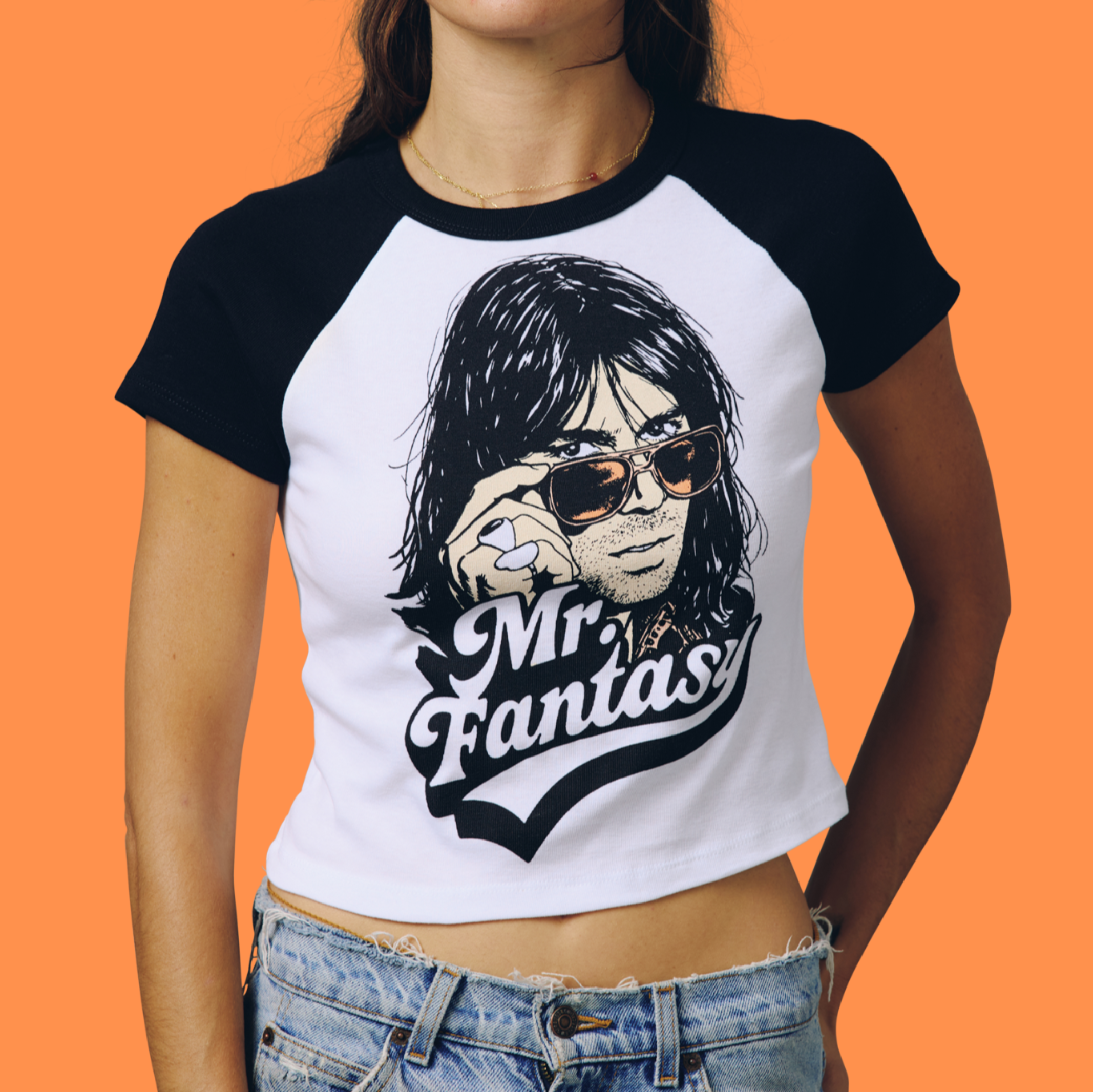 Mr. Fantasy Raglan Baby Tee